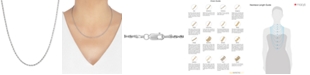 Macy's Glitter Rope 18" Chain Necklace in 14k White Gold